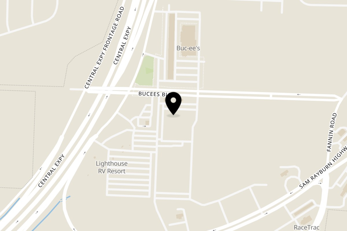 Map showing the location of Tacos El Gordo Melissa Tx on 150 Bucees Blvd #100 in Melissa